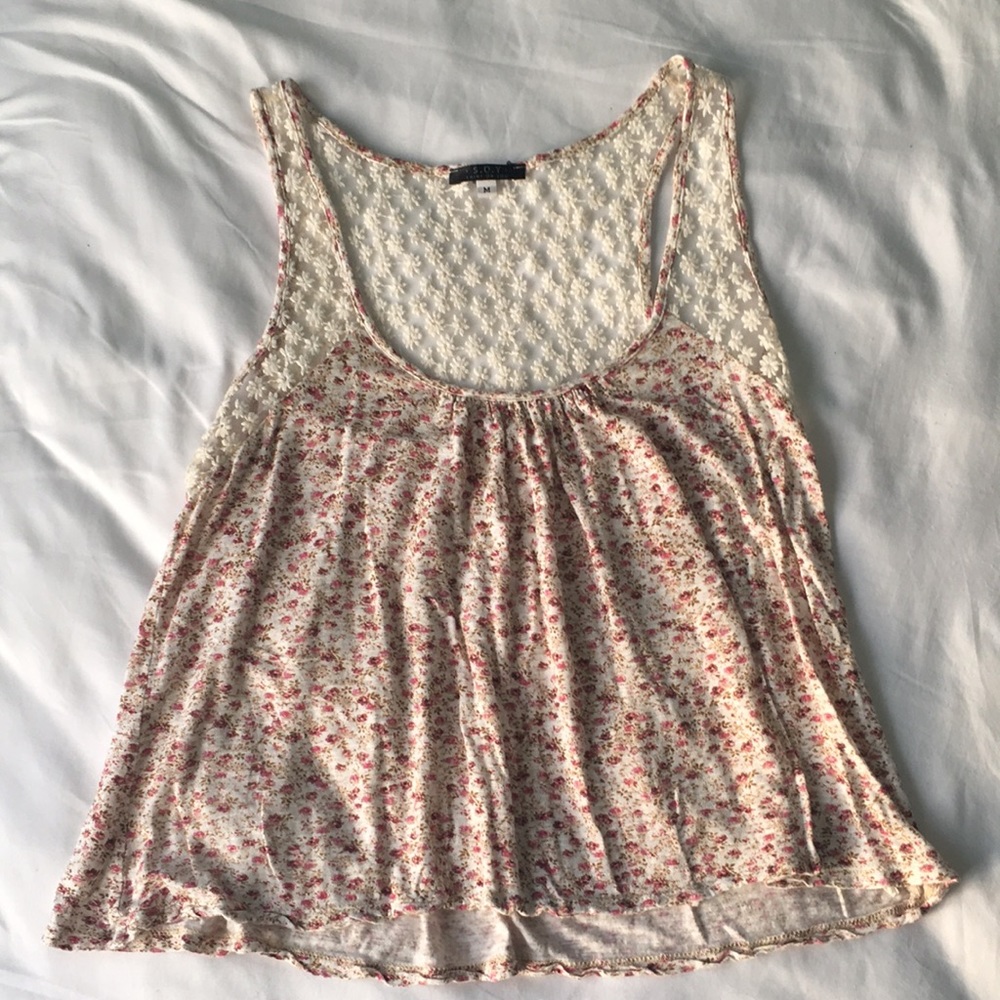 Floral Lace Tank Top